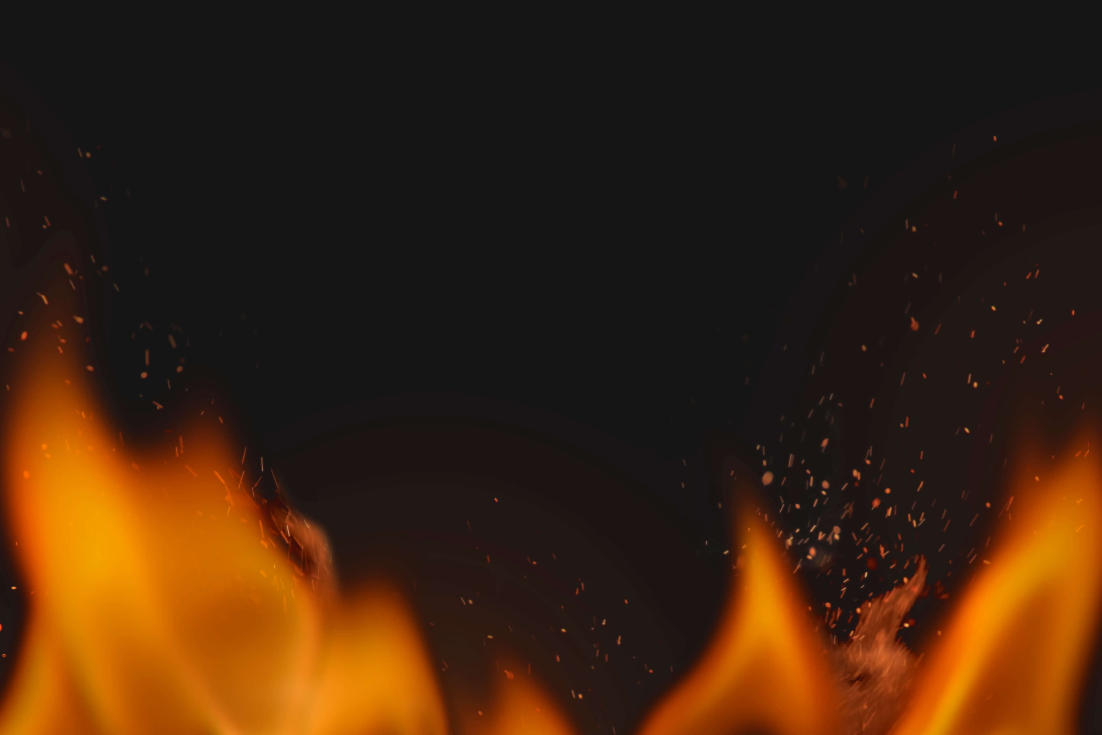 Fire background representing the intensity of metal