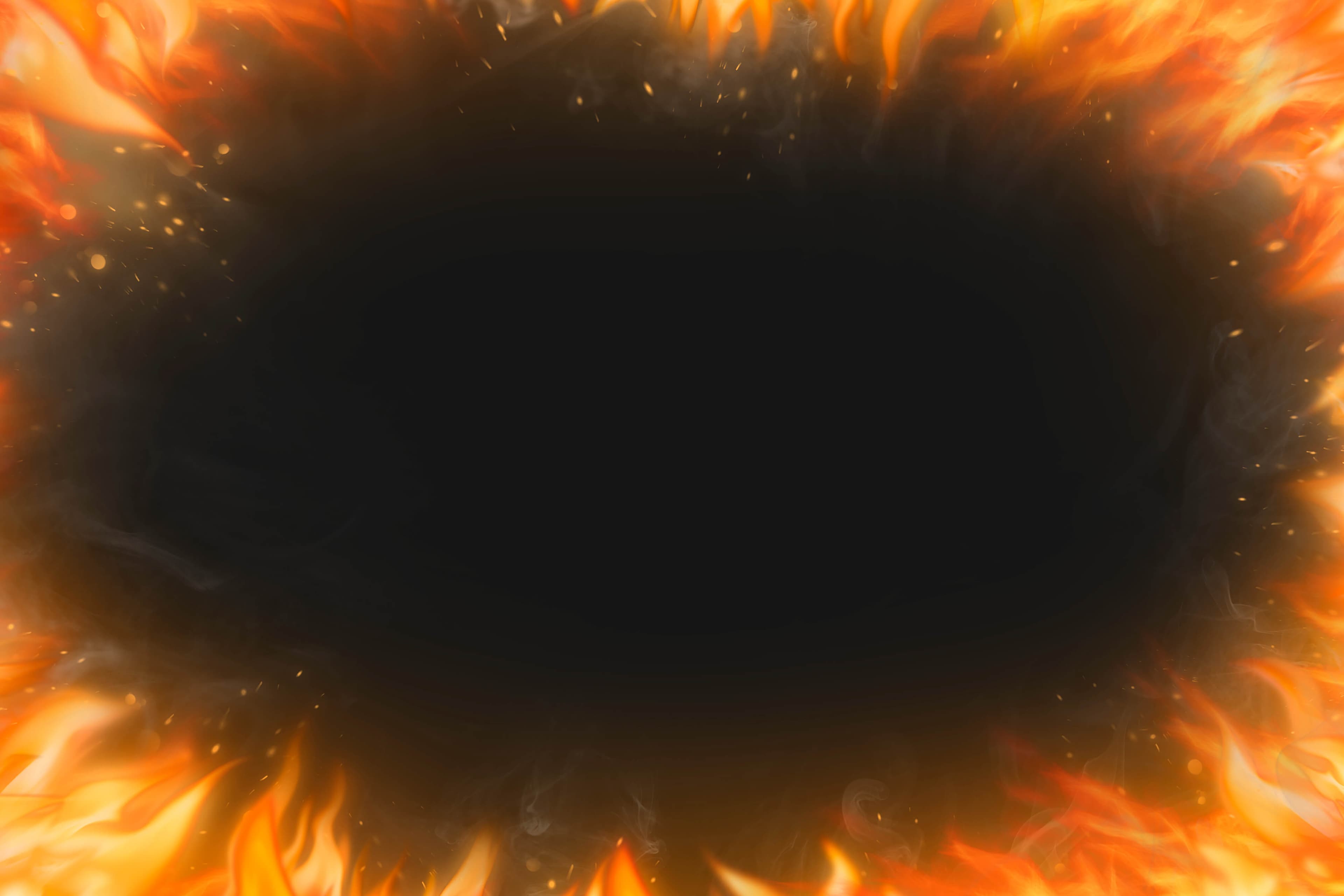 Burning flames background representing the energy of metal